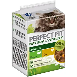 36x50g Natural Vitality Adult poulet, dinde, Perfect Fit - Pâtée pour ... pas cher