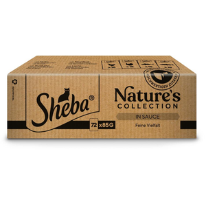 SHEBA Nature's Collection in Sauce Nourriture humide de qualité supérieure pour chat Diversité fine (MSC) dans un sachet portion 72 x 85 g pas cher