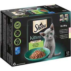 Sheba Kitten Sélection mixte 12 x 85 g pour chaton - sélection mixte e... pas cher