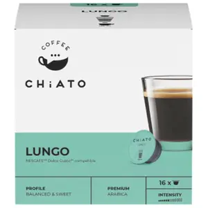 Coffee capsules compatible with NESCAFÉ® Dolce Gusto® CHiATO Lungo, 16 pcs.