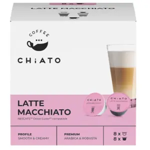 Coffee capsules compatible with NESCAFÉ® Dolce Gusto® CHiATO Latte Mac...