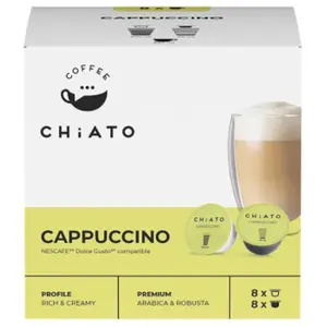 Coffee capsules compatible with NESCAFÉ® Dolce Gusto® CHiATO Cappuccino, 8+8 pcs.