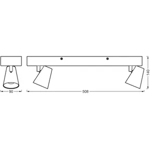 Osram, Plafonnier, DECOR SPOT NEPTUNE WHITE 2 Spot (715 lm) pas cher