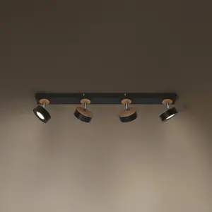 Osram, Plafonnier, DECOR SPOT PLUTO BLACK 4 Spot (1250 lm) pas cher