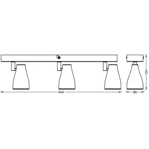 Osram, Applique + plafonnier, LED SPOT PEAR WHITE 3 x 4.3W 2700K GU10 ... pas cher