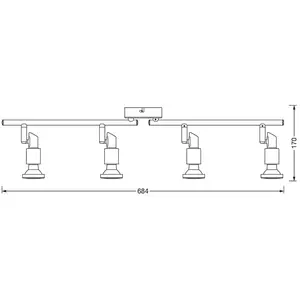 OSRAM Spot LED GU10 4 têtes pas cher
