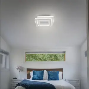 Osram LED Plafonnier Ceiling fan grill Square 55W CCT White Dimmable Tunable White 4099854445613, Ventilateur, Blanc pas cher