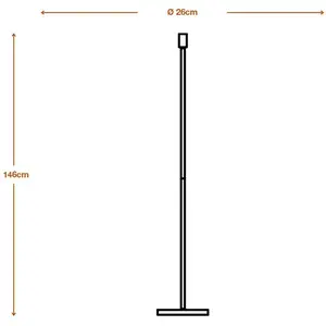 Osram, Lampadaire, Decor Stick Floor Dark Grey Tall E27 (E27) pas cher