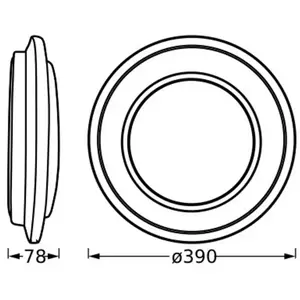 Osram, Applique + plafonnier, ORBIS BERLIN 390 mm 24W 830 BK (1450 lm) pas cher