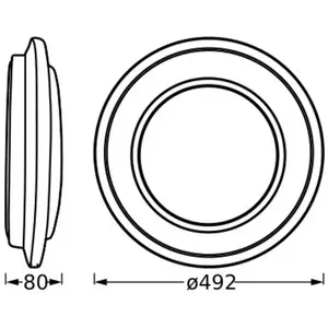 Osram, Plafonnier, ORBIS BERLIN 490 mm 36W 830 SI (2450 lm) pas cher