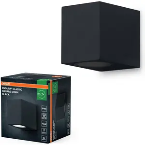 Osram, Éclairage d'extérieur, Endura Classic Square Down Noir (GU10)