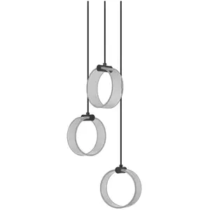 Osram, Suspension, Decor Circle 3XPendant PL 20W Click CCT Noir pas cher