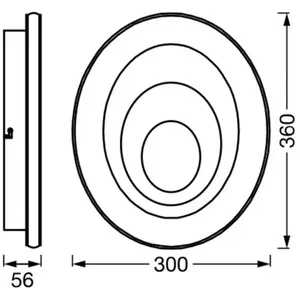 Osram, Applique + plafonnier, ORBIS SPIRAL OVAL 360mm 27W Blanc (1500 lm) pas cher