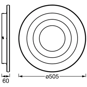 OSRAM ORBIS SPIRAL LOOP CL LED plafondlamp 505mm, wit, 42W, 4000lm, lichtkleur warmwit, effectieve indirecte en directe lichtverdeling, long life, rond, IP20, 3000K. pas cher