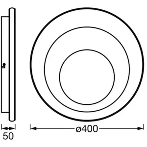Osram, Applique + plafonnier, ORBIS SPIRAL MAIN AND SIDE LIGHT 400mm 27W Blanc (1600 lm) pas cher
