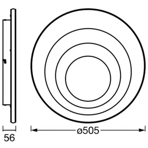Osram, Applique + plafonnier, ORBIS SPIRAL ROUND 505mm 42W Blanc (2300 lm) pas cher