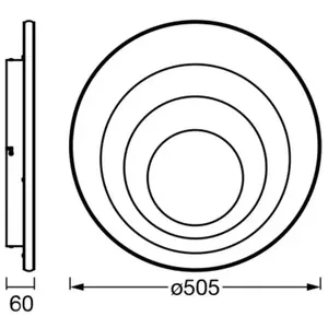 Osram, Plafonnier, ORBIS SPIRAL MAIN AND SIDE LIGHT 505mm 42W Blanc (2400 lm) pas cher