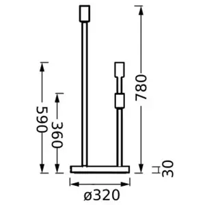 Osram, Lampadaire, Decor Stick Floor Beige 3XE27 (E27) pas cher