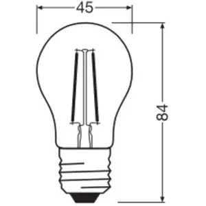 OSRAM LED lamp Star mini bolvorm P15 filament, 2700 K warm wit, 1 W, E27, helder, 136 lm, 15.000 h, voor tafellampen, decoratieve lampen, accentverlichting pas cher