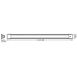 OSRAM HOMELIGHTING OFFICE LINE CURVE SUSPENDED 1.1M 41W 840 LED-plafondlamp Wit 41.00 W 230 V (b x h x d) 78.60 x 55.05 pas cher