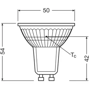 OSRAM Energieklasse LED-reflectorlamp PAR16 met 2,5 W, 450 lm, koud wit (4000 K) gemaakt van loodvrij glas met GU10 voet in energie-efficiëntieklasse A, 50 mm diameter, IP20.