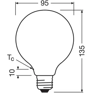 OSRAM LED Superstar Classic Globe G 95 en forme de bouclassique en ver... pas cher