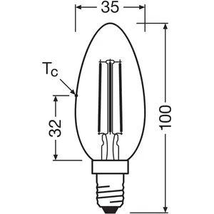 OSRAM de classe énergétique en forme de mini bougie classique, 3,8 W / 806 lm, EEK A, lumière blanc froid (4000 K), CRI 80, en pas cher