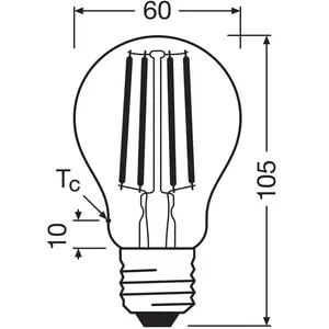 Lampe LED OSRAM Superstar Classic A 40 - Blanc chaud - Culot E27 - Cla... pas cher