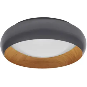 LEDVANCE ORBIS Livia Plafonnier LED avec anneau en métal, gris/décor b... pas cher