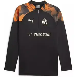 Puma Sweatshirt Training OM Fleece 2023/24 - noir/rickie orange - M pas cher
