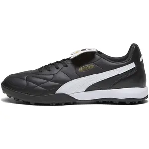 PUMA Chaussures de football King Top Tt unisexes, Puma Black PUMA White PUMA Gold, 47 EU pas cher