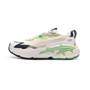 Baskets Blanches/Vertes Femme Puma Spina pas cher
