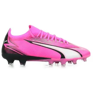 Comparateur de prix : PUMA Chaussures de Football Unisexe Ultra Match Fg/Ag, Poison Pink White Noir, 46 EU