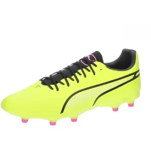 PUMA Chaussures de football King Pro Fg/Ag unisexes, Lime électrique PUMA Black Poison Pink, 46.5 EU pas cher