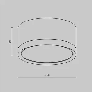 Maytoni, Applique + plafonnier, Hoop plafonnier, lampe de plafond GX53 5cm noir / or (GX53) pas cher