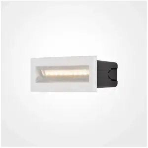 MAYTONI Bosca Applique d'extérieur encastrable blanche, 13,7 cm, 3000K IP65 - ... pas cher