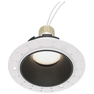 MAYTONI Plafonnier encastré lampe encastrable salle à manger blanc noir d 10,2 cm pas cher