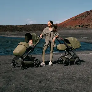 Poussette tout-terrain Talos S Lux 2026 avec nacelle souple Moon Black