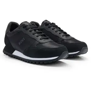 Boss Parkour-l Runn Sneakers - Leren Sneaker - Heren - Zwart - Maat 44 pas cher