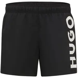 HUGO Hommes ABAS Short de Bain à séchage Rapide et Logo imprimé Vertical, Black1, XXL pas cher