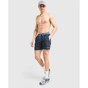 BOSS Starfish Swim Shorts - Bleu, Bleu L pas cher