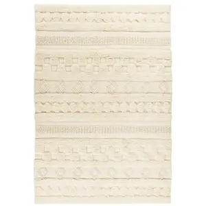 Tapis Bohème Fait à la Main Bohist Naturel 80 x 150 cm pas cher