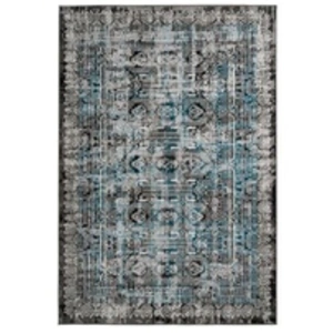 Tapis Imprimé Oriental à Poils Courts Ariya Bleu 160 x 230 cm pas cher