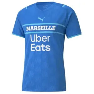Puma Maillot third OM 2021/22 - bleu rayé - XXL pas cher