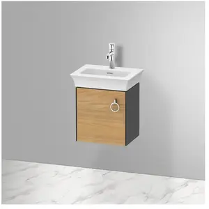 Duravit, Meuble sous-lavabo, White Tulip, meuble sous vasque suspendu, largeur 384 x profondeur 298mm, avec 1x arrêt de