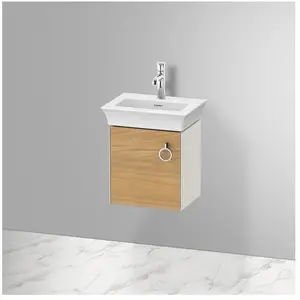Duravit, Meuble sous-lavabo, White Tulip, meuble sous vasque suspendu, largeur 384 x profondeur 298mm, avec 1x arrêt de