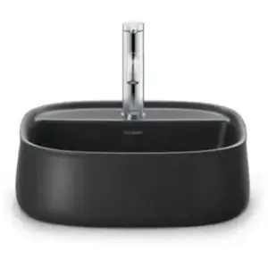 Duravit, Lavabo, Vasque à poser Zencha sans robinetterie avec bloc 420x420mm ant matt (420 mm, 420 mm) pas cher