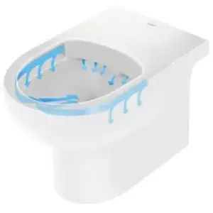 Duravit, Abattant WC, WC au sol à chasse d'eau profonde No 1 rimless, ... pas cher