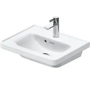 Duravit, Lavabo, Lavabo pour meuble D-NEO 500x400mm, sans trop-plein blanc 1 trou de robinetterie (400 mm, 500 mm)