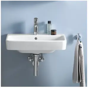Duravit, Évier, Meuble vasque No 1 avec trop-plein, 1 trou pour robinet, blanc 650x460mm (46 cm, 65 cm)